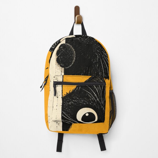 Item preview, Black Cat Peeking – Cute Wide Eyed Kitty, Funny Cat Lover Art designed and sold by AbstractAuraArt.