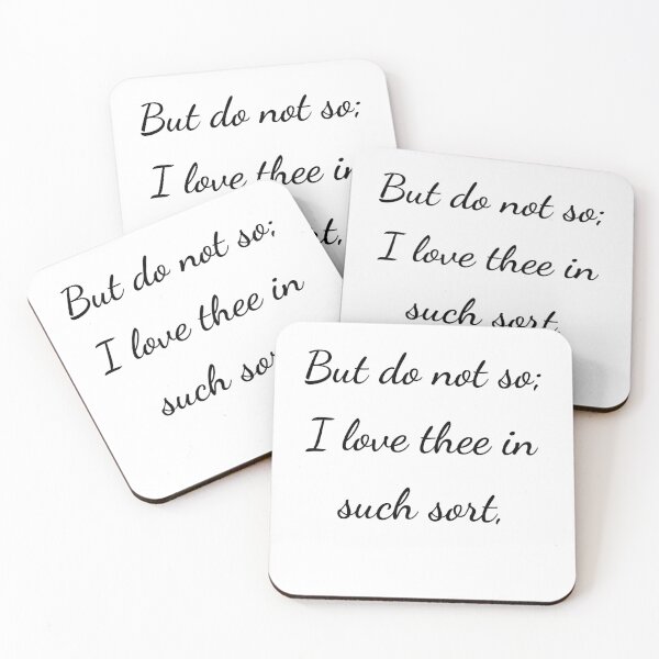 Item preview, “But do not so; I love thee in such sort,” - handwriting black designed and sold by ariksworld.