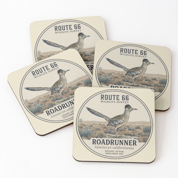 Item preview, Greater Roadrunner Route 66 Wildlife Badge designed and sold by CalmCapy Co.