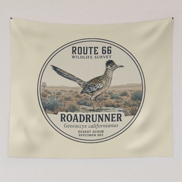 Item preview, Greater Roadrunner Route 66 Wildlife Badge designed and sold by CalmCapy Co.