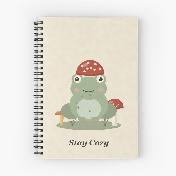 Item preview, Stay Cozy Frog with Mushroom Hat designed and sold by ChromaLens.