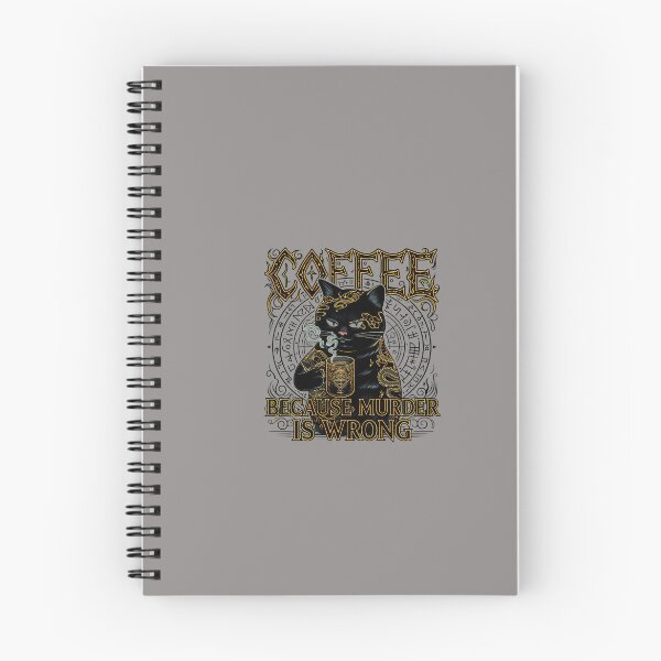 Item preview, Coffee Because Murder Is Wrong Cat-53 designed and sold by StefanFuhr.