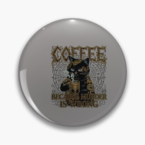 Item preview, Coffee Because Murder Is Wrong Cat-53 designed and sold by StefanFuhr.