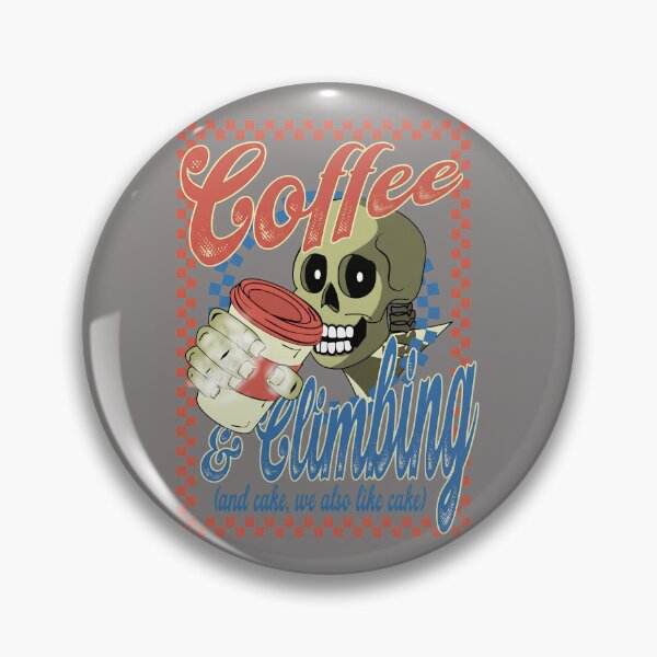 Item preview, Coffee & Climbing Skeleton Retro Design-12 designed and sold by BurcGeorgikeas.