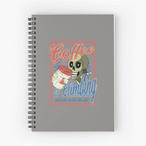 Item preview, Coffee & Climbing Skeleton Retro Design-12 designed and sold by BurcGeorgikeas.