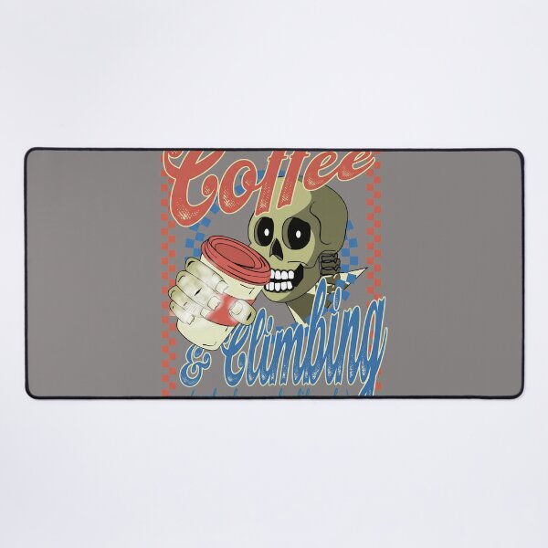 Item preview, Coffee & Climbing Skeleton Retro Design-12 designed and sold by BurcGeorgikeas.