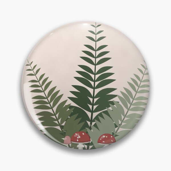 Item preview, Woodland Ferns and Mushrooms Botanical Study designed and sold by ChromaLens.