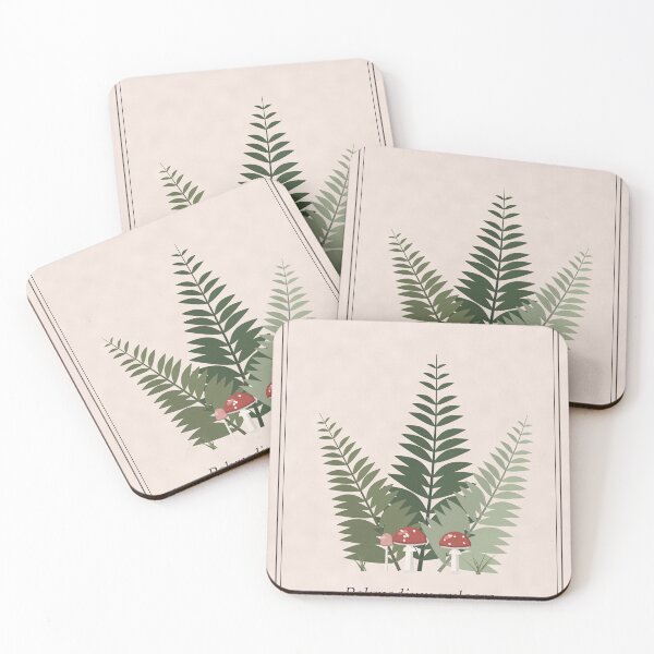 Item preview, Woodland Ferns and Mushrooms Botanical Study designed and sold by ChromaLens.