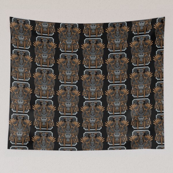 Item preview, Ancient Tribal Mask Aztec Warrior Culture Art designed and sold by DuangpornShea.