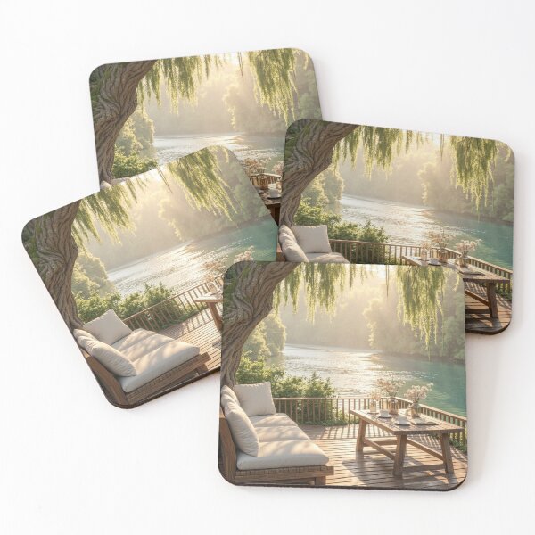 Item preview, Willow Lake Sanctuary - Morning Waterside Retreat designed and sold by nhk999.