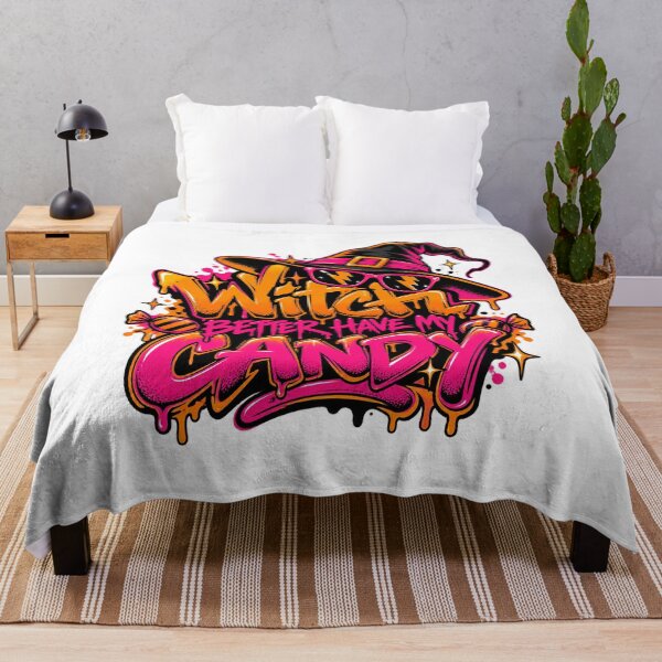 Item preview, Witch Better Have My Candy Funny Halloween Graffiti Witch Design designed and sold by MotiveStuff.