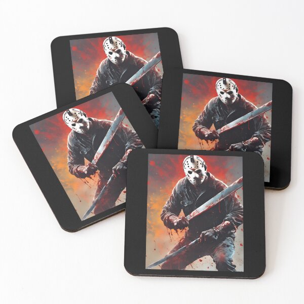 Item preview, Masked Slasher Horror Villain Splatter Painting designed and sold by DuangpornShea.