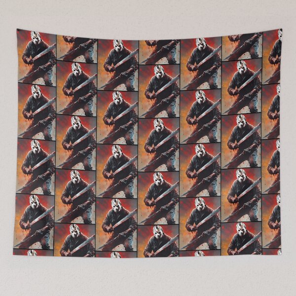 Item preview, Masked Slasher Horror Villain Splatter Painting designed and sold by DuangpornShea.