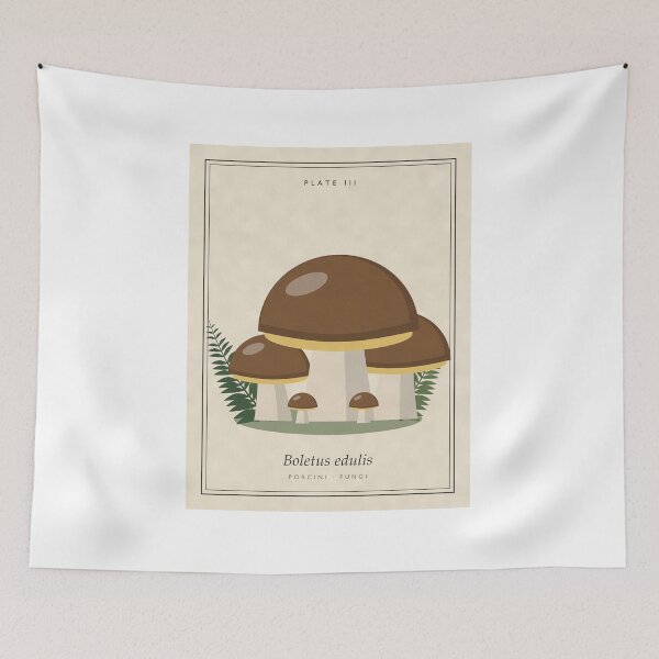 Item preview, Porcini Mushroom Vintage Botanical Plate designed and sold by ChromaLens.