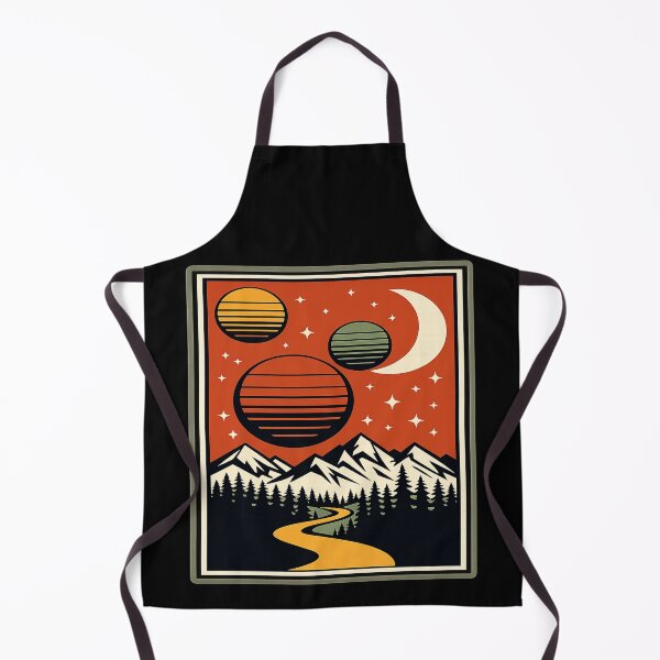 Item preview, Retro Cosmic Mountain Landscape Vintage Space Nature designed and sold by BeardWave.