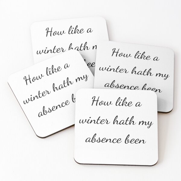 Item preview, “How like a winter hath my absence been” - handwriting black designed and sold by ariksworld.