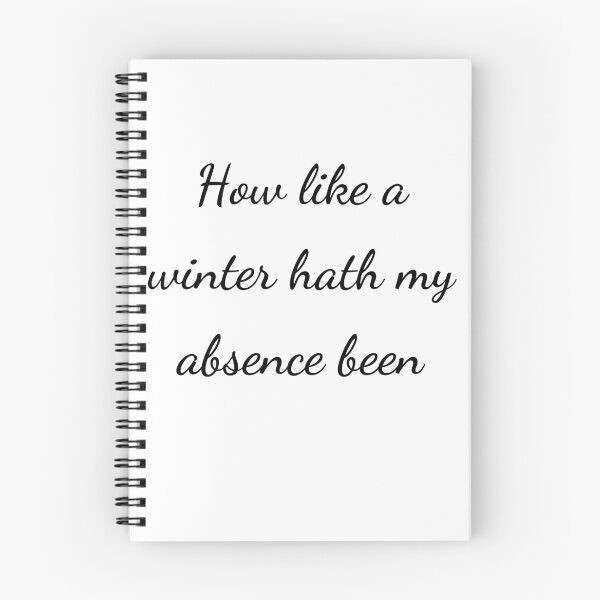 Item preview, “How like a winter hath my absence been” - handwriting black designed and sold by ariksworld.