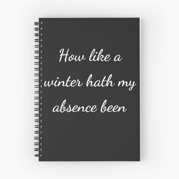 Item preview, “How like a winter hath my absence been” - handwriting white designed and sold by ariksworld.