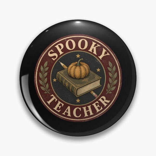 Item preview, Spooky Teacher Seal Vintage School Crest Halloween designed and sold by KristenosNehk.
