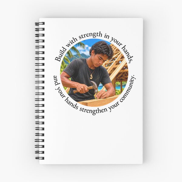 Item preview, Polynesian Community Proverb - Build with strength in your hands | Pacific Art designed and sold by ShakaLife.org.