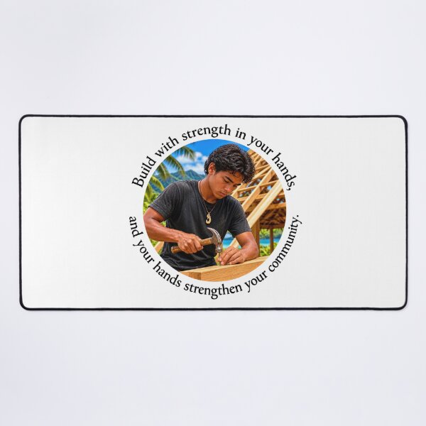 Item preview, Polynesian Community Proverb - Build with strength in your hands | Pacific Art designed and sold by ShakaLife.org.