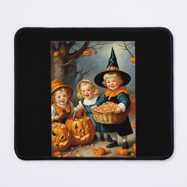 Item preview, Vintage Halloween Kids Trick or Treat Oil Painting designed and sold by DuangpornShea.