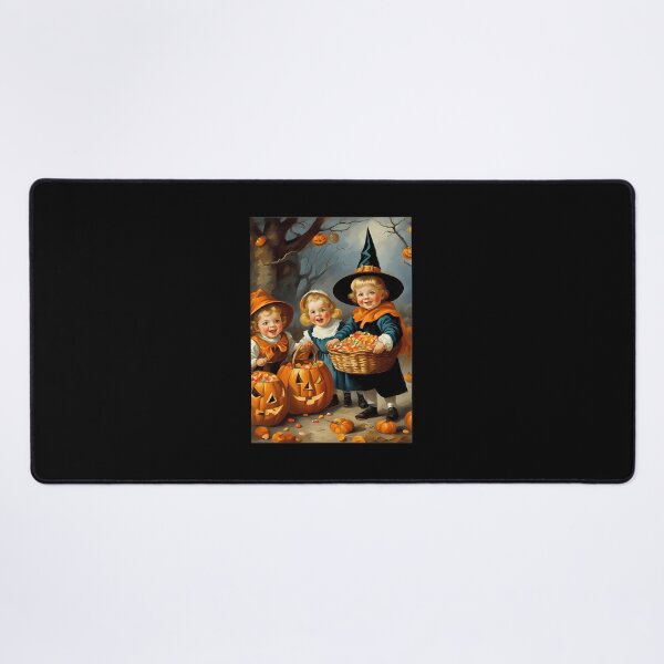 Item preview, Vintage Halloween Kids Trick or Treat Oil Painting designed and sold by DuangpornShea.