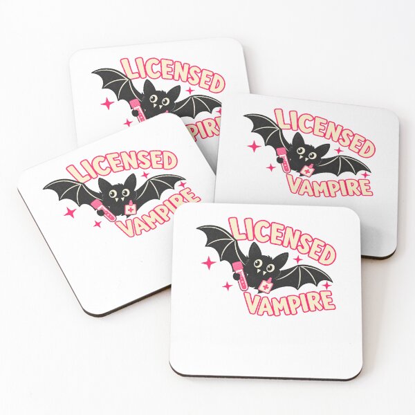 Item preview, Licensed Vampire Cute Phlebotomist Bat Phlebotomy Nurse Blood Tech Humor Art designed and sold by gamoreRony.