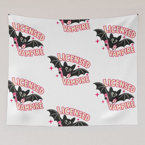 Item preview, Licensed Vampire Cute Phlebotomist Bat Phlebotomy Nurse Blood Tech Humor Art designed and sold by gamoreRony.
