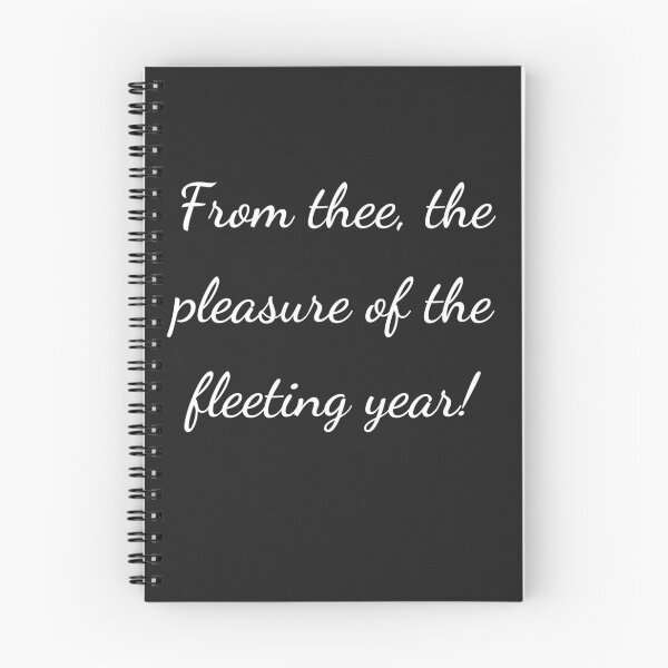 Item preview, “From thee, the pleasure of the fleeting year!” - handwriting white designed and sold by ariksworld.