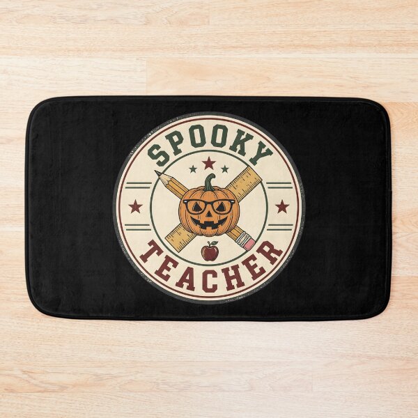 Item preview, Spooky Teacher Badge Retro Pumpkin School Emblem designed and sold by KristenosNehk.