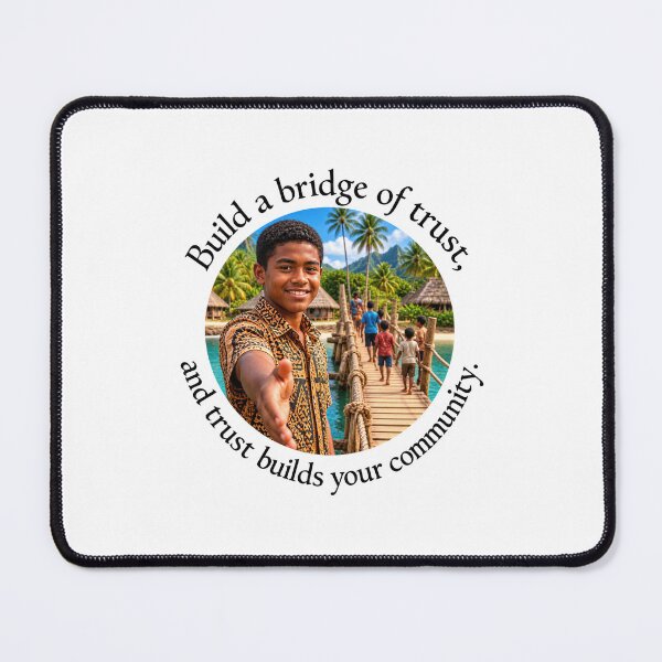 Item preview, Polynesian Community Proverb - Build a bridge of trust | Pacific Art designed and sold by ShakaLife.org.
