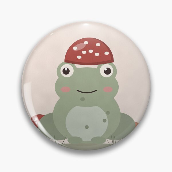 Item preview, Forest Friend Frog with Mushroom Hat designed and sold by ChromaLens.