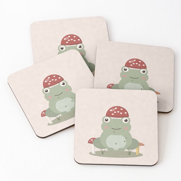 Item preview, Forest Friend Frog with Mushroom Hat designed and sold by ChromaLens.