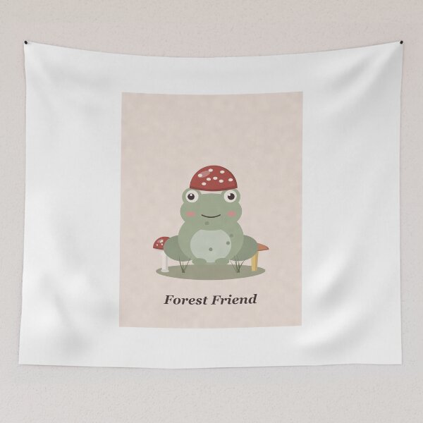 Item preview, Forest Friend Frog with Mushroom Hat designed and sold by ChromaLens.