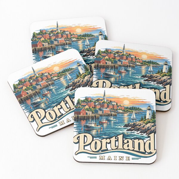 Item preview, Vintage Portland Maine Travel Souvenir Landmark Gift designed and sold by MichaeIRellov.
