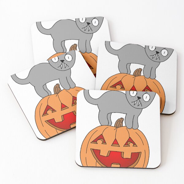 Item preview, Pumpkin Cat - gray designed and sold by motherbrainart.