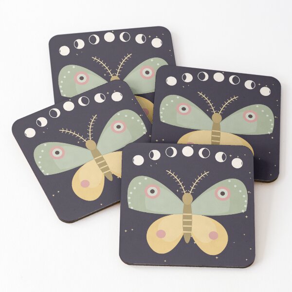Item preview, Witchy Moth and Crescent Moons designed and sold by ChromaLens.