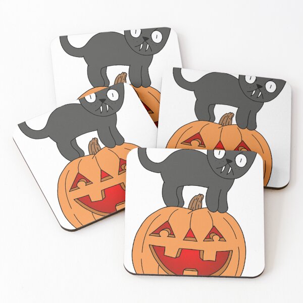 Item preview, Pumpkin Cat - black designed and sold by motherbrainart.