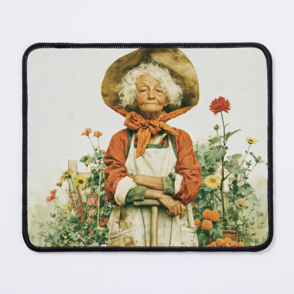 Item preview, Proud Gardener Among Her Summer Flowers designed and sold by junkydotcom.