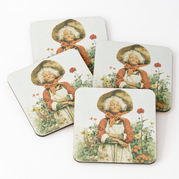 Item preview, Proud Gardener Among Her Summer Flowers designed and sold by junkydotcom.