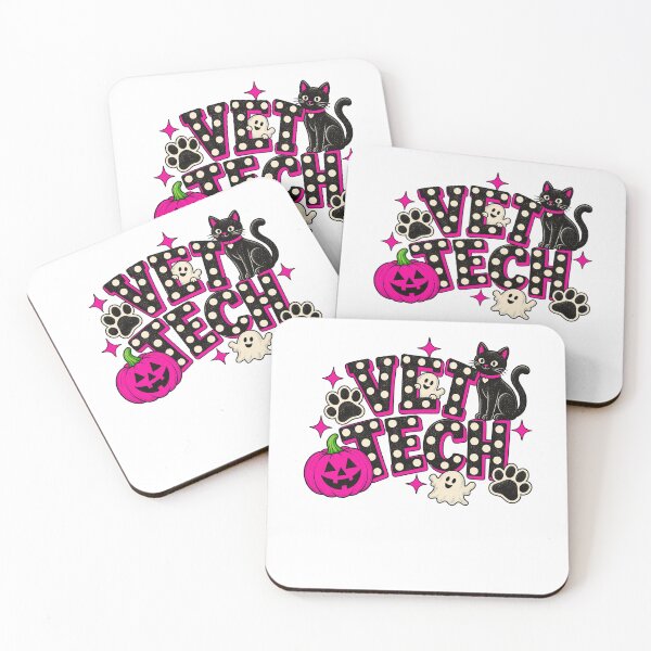 Item preview, Vet Tech Halloween Black Cat Ghost Pumpkin Funny Shirt designed and sold by gamoreRony.
