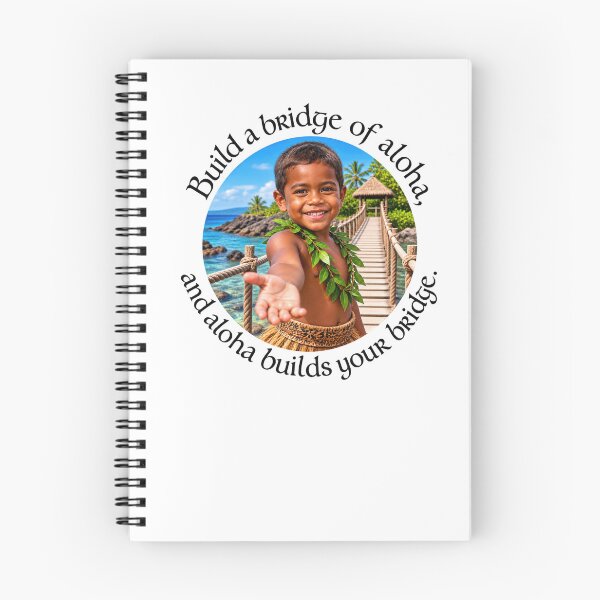 Item preview, Hawaii Community Chiasmus Proverb - Build a bridge of aloha | Island Wisdom Art designed and sold by ShakaLife.org.