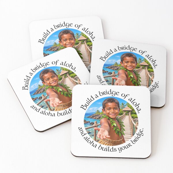 Item preview, Hawaii Community Chiasmus Proverb - Build a bridge of aloha | Island Wisdom Art designed and sold by ShakaLife.org.