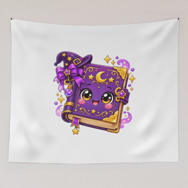 Item preview, Cute Kawaii Magic Spell Book Halloween Witchy Fantasy designed and sold by Pixanova.