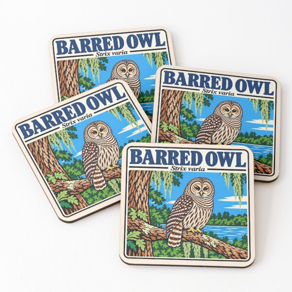 Item preview, Barred Owl Vintage Wildlife Woodcut designed and sold by American Fieldmark Studio.