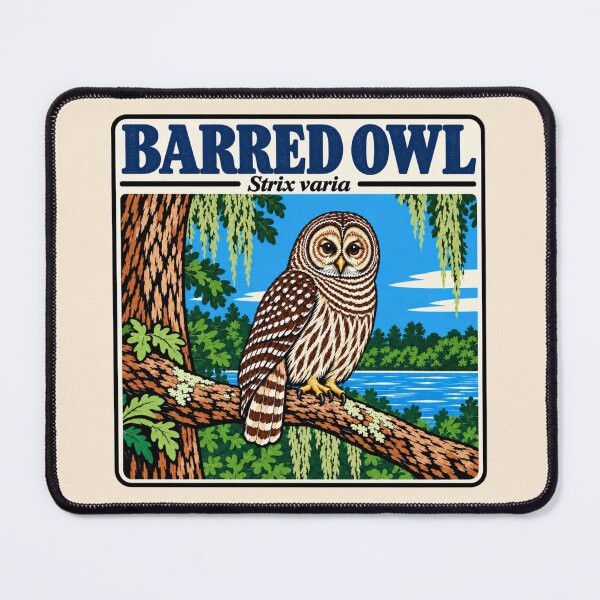 Item preview, Barred Owl Vintage Wildlife Woodcut designed and sold by American Fieldmark Studio.