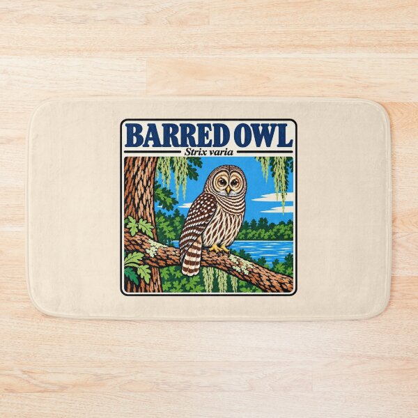Item preview, Barred Owl Vintage Wildlife Woodcut designed and sold by American Fieldmark Studio.