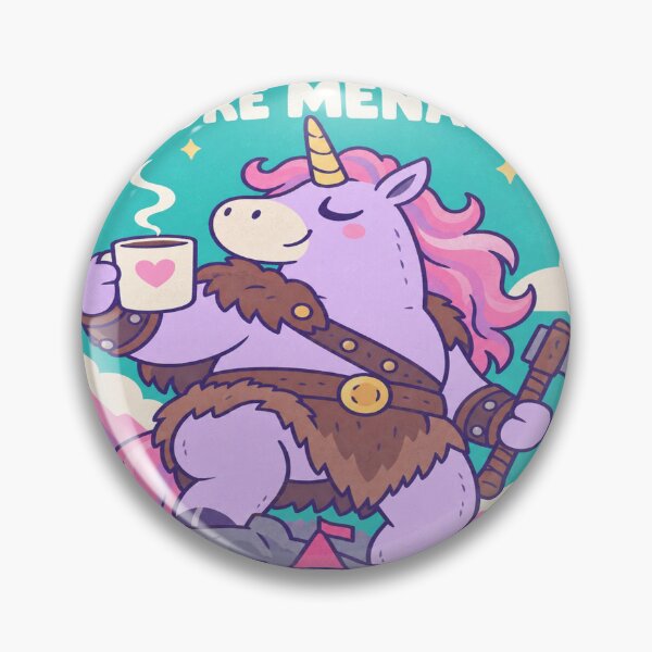 Item preview, Magical Before Menacing Barbarian Unicorn with Coffee designed and sold by LongIslandDesgn.