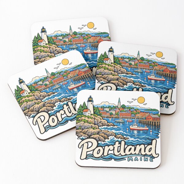 Item preview, Hand Drawn Portland Maine Travel Souvenir Landmark Gift designed and sold by MichaeIRellov.